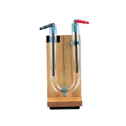 Tube en U avec électrodes en charbon et bouchon