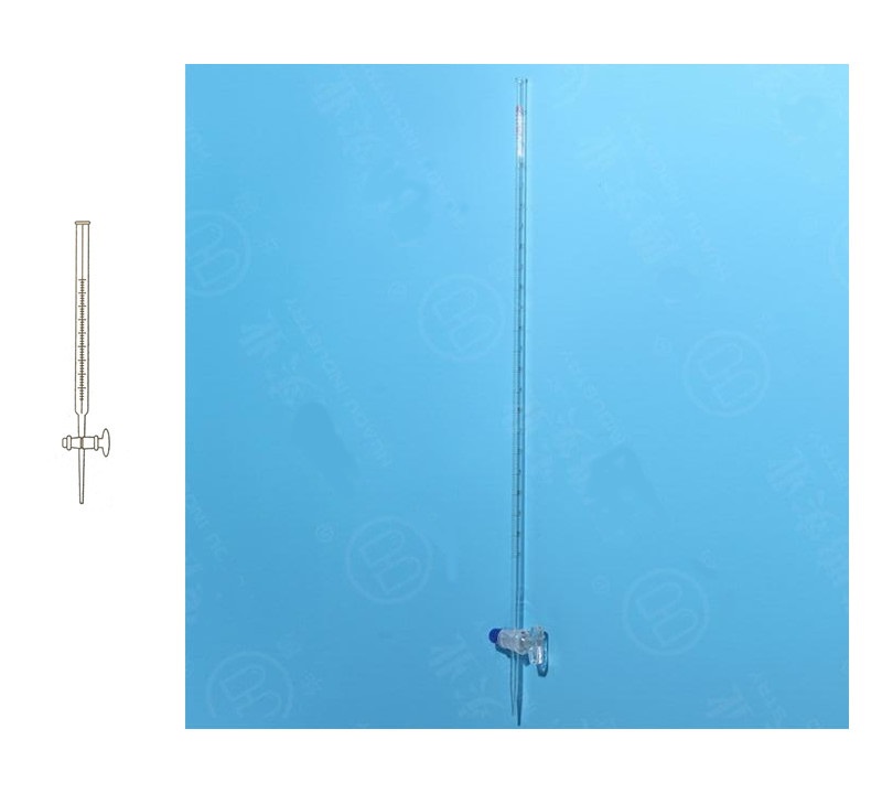 Burette en verre classe A robinet en PTFE 25 ml